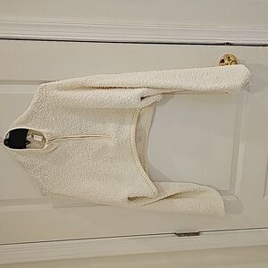 SKIMS Cream Knit Cropped Sweatshirt